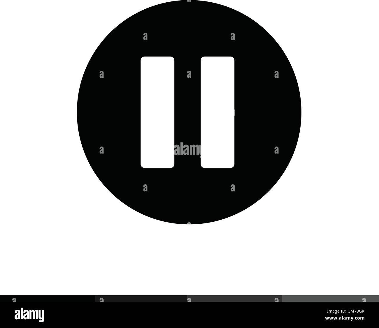 Stop,gioco,pausa icona web design illustrazione Illustrazione Vettoriale