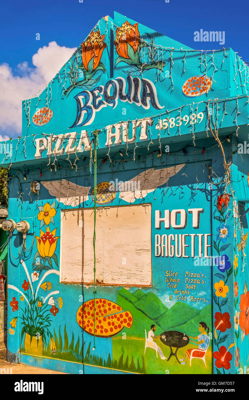 Pizza Hut Port Elizabeth Grenadines St Vincent West Indies Foto Stock