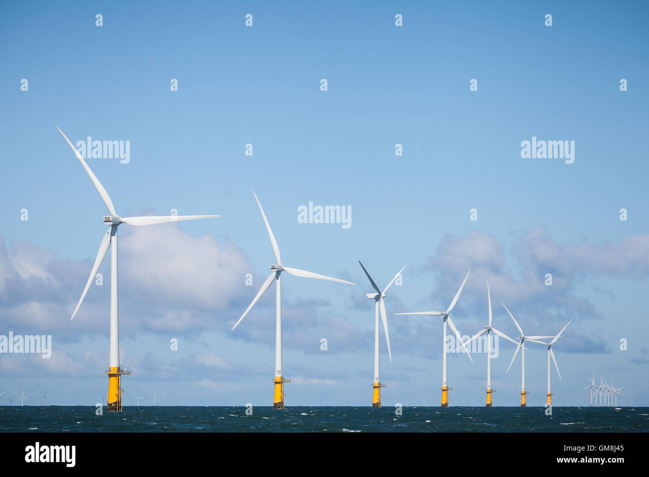 Barrow Offshore Wind Farm, Barrow-in-Furness, Cumbria Foto Stock