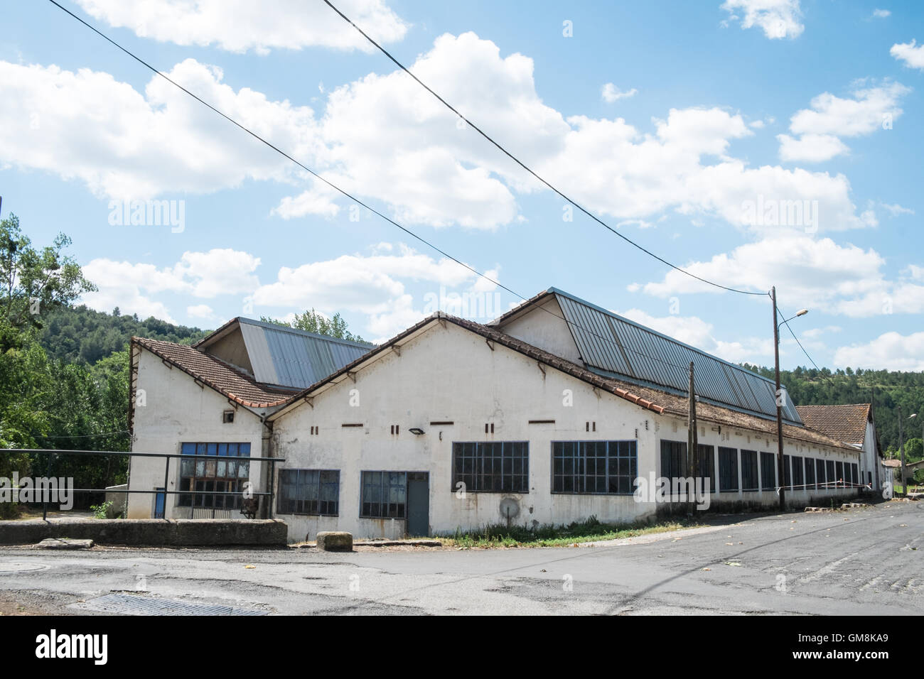 Cappello in feltro la produzione in fabbrica a Couiza,Aude,a sud della Francia.tradizionali artigiani produrre. Foto Stock