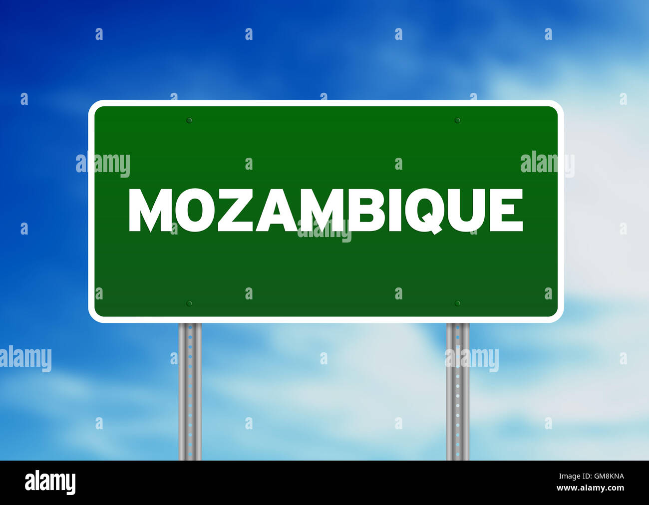 Mozambico autostrada segno Foto Stock
