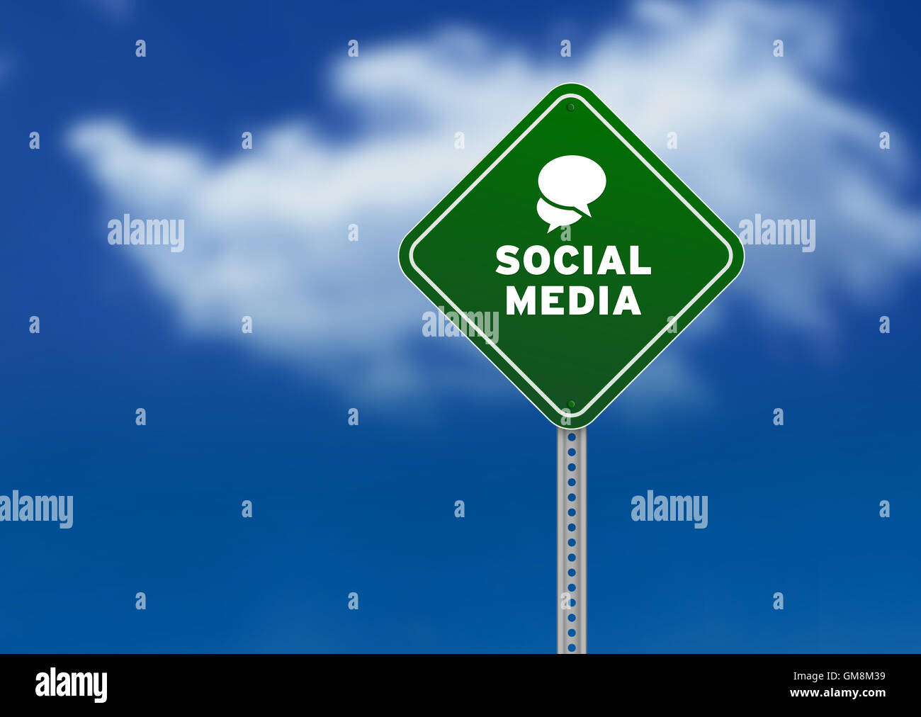 Social Media cartello stradale Foto Stock