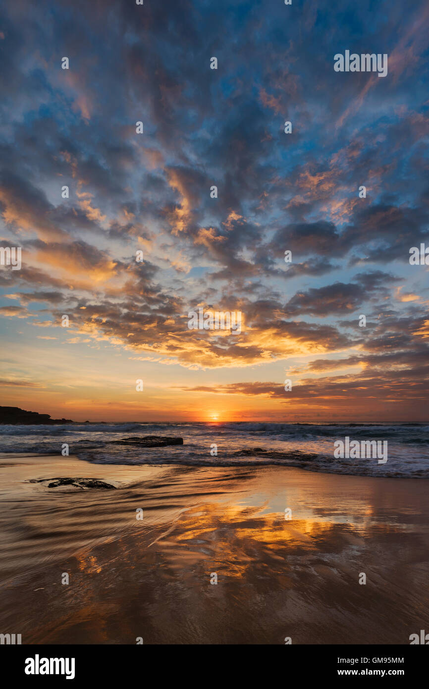 Australia, Nuovo Galles del Sud, Maroubra, spiaggia di sera Foto Stock