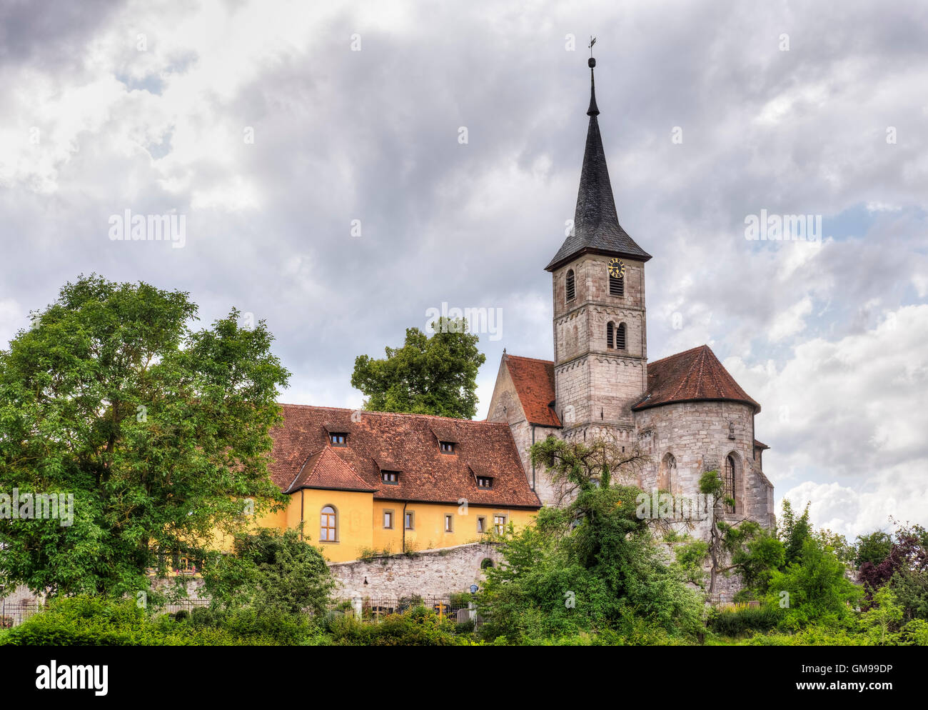 In Germania, in Baviera, Franconia, Franconia centrale, chiostro chiesa di San Nicolò Foto Stock