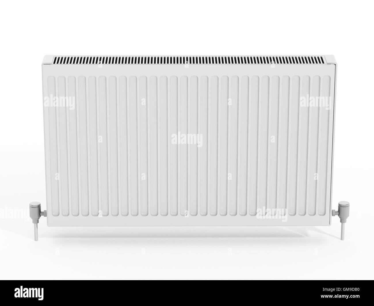 Radiatore isolato su sfondo bianco. 3D'illustrazione. Foto Stock