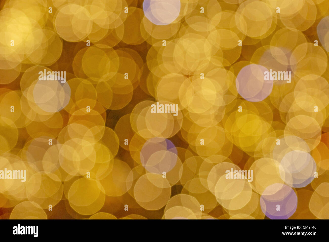 Abstract vacanza giallo sfondo bokeh di fondo Foto Stock