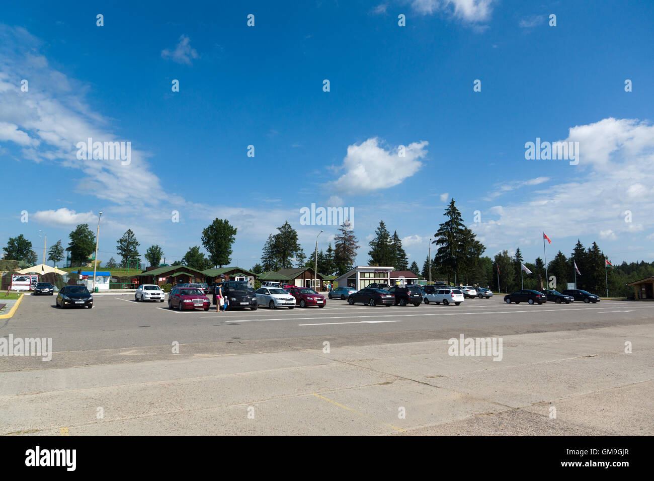 Loshany, Bielorussia - Luglio 31, 2016: 'Stalin Linea' questo è storico e complesso culturale. L'ostensione è un complesso difensivo f Foto Stock