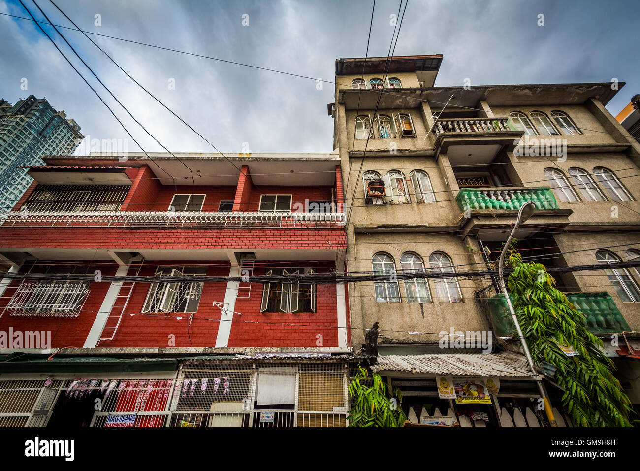 Edifici di Sampaloc, Manila, Filippine. Foto Stock