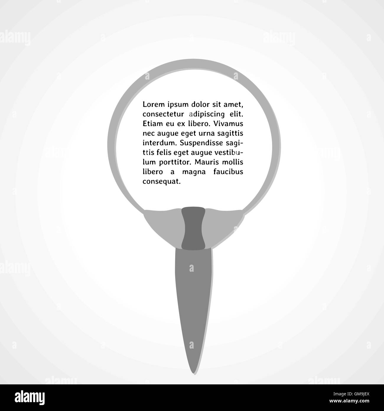 Tirante elemento grigio con testo campione Illustrazione Vettoriale