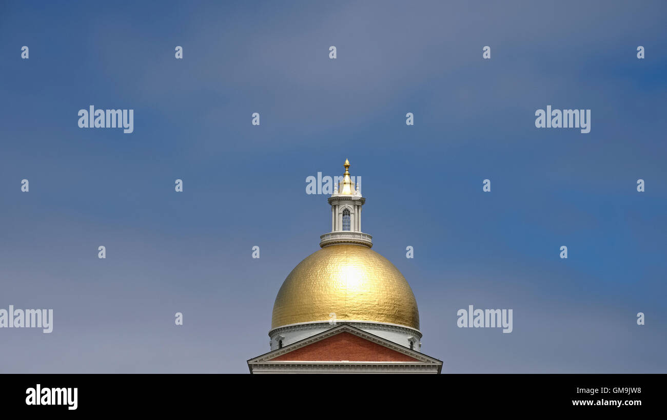 Massachusetts, Boston, Massachusetts State House cupola in Beacon Hill Foto Stock