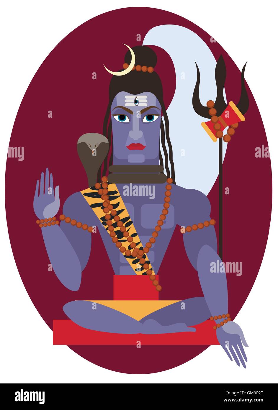 Vector signore Shiva Illustrazione Vettoriale