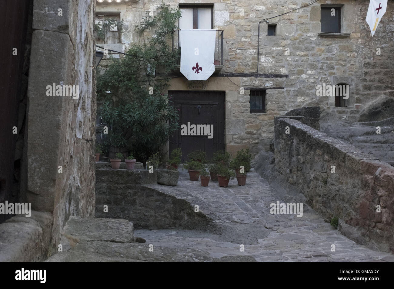 Il vecchio quartiere ebraico in epoca medievale. Foto Stock