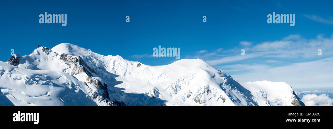 Mont Blanc skyline vista panoramica Foto Stock