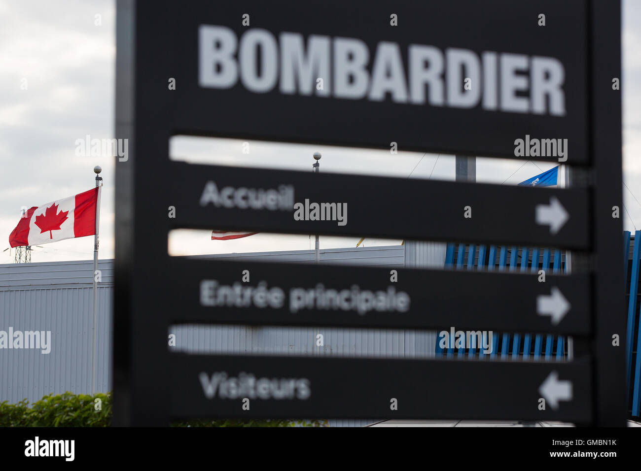 Bombardier in fabbrica La Pocatiere, Que., il 24 agosto 2016. Foto Stock