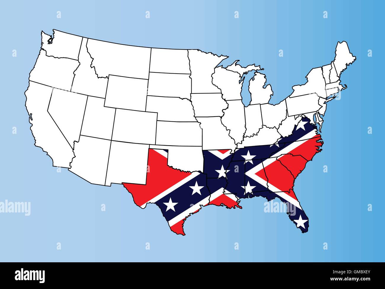 Gli Stati confederati Illustrazione Vettoriale