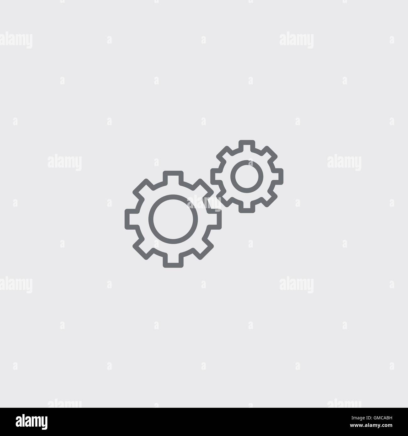 Impostazione marcia per l icona della linea grigia per applicazione o illustrazione Illustrazione Vettoriale