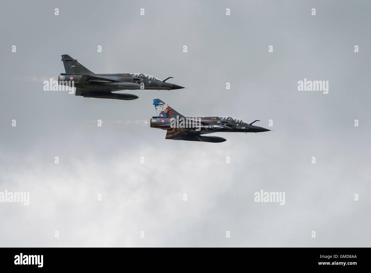 Due francese Air Force Dassault Mirage 2000N da Ramex Display display Team presso le 2016 Royal International Air Tattoo Foto Stock