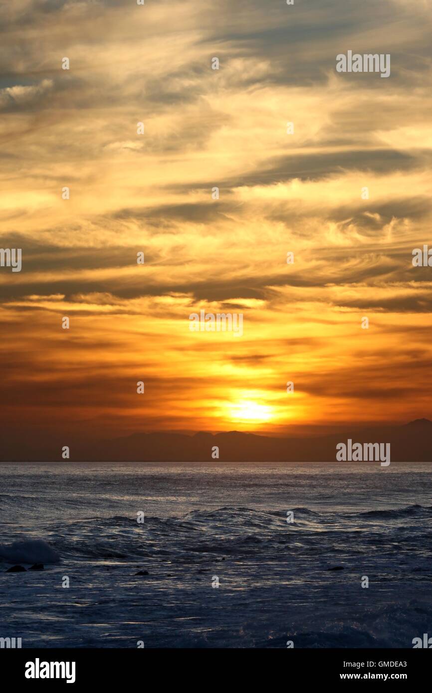 Tramonto e mare Foto Stock