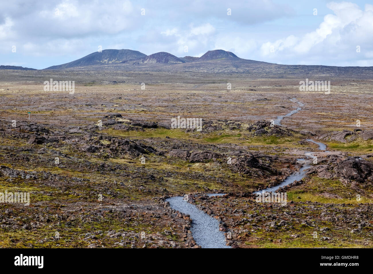 Vulcano Thrihnukagigur, Strompahraun, Blafjoll mountain range, Reykjavik, Islanda Foto Stock