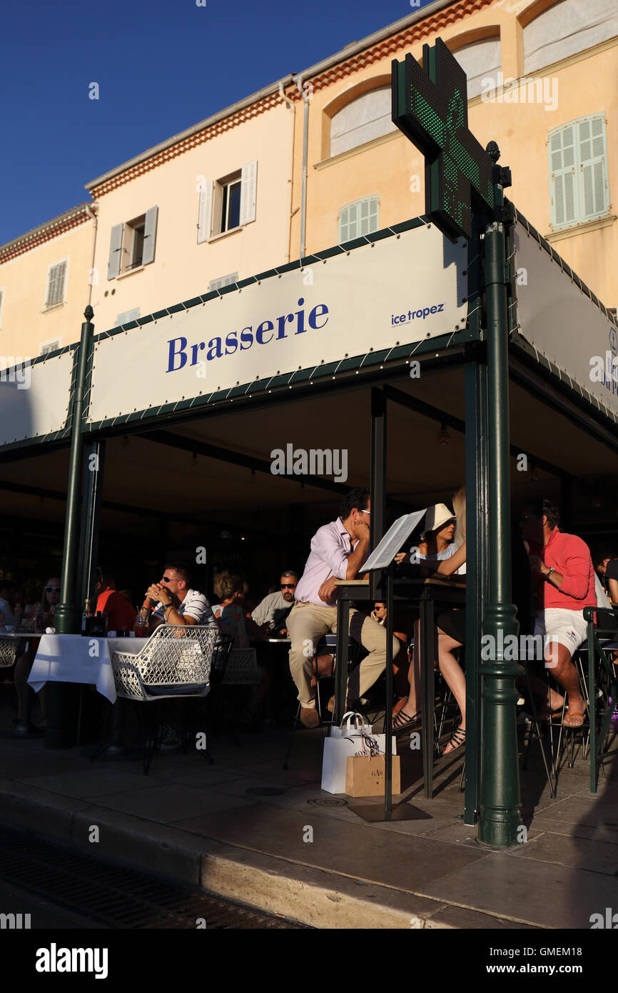 Il Cafe de Paris, St Tropez Foto Stock