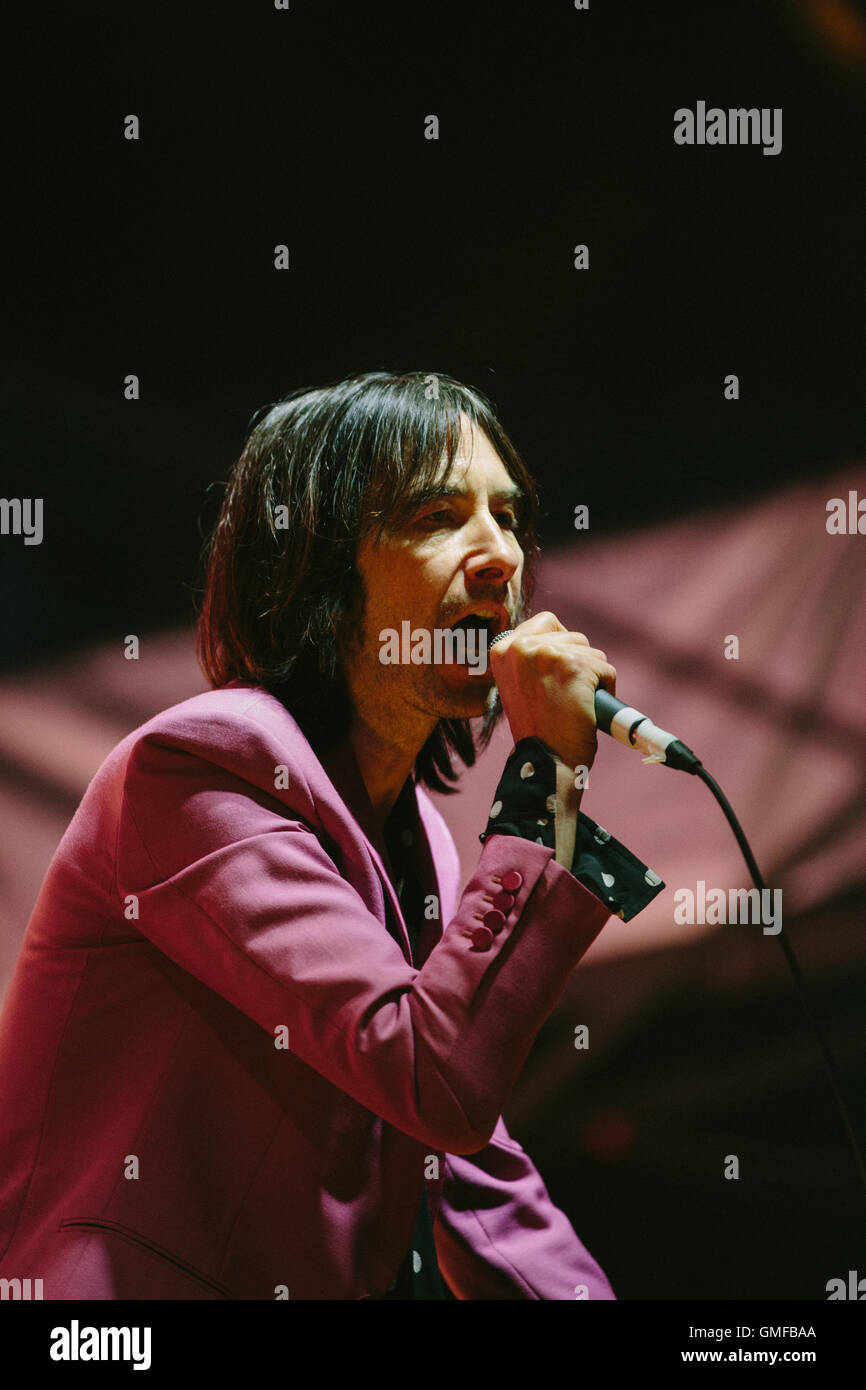 Newcastle, Regno Unito. 26 Ago, 2016. Primal Scream headline Times Square a Newcastle. Credito: Daniel Easton/Alamy Live News Foto Stock