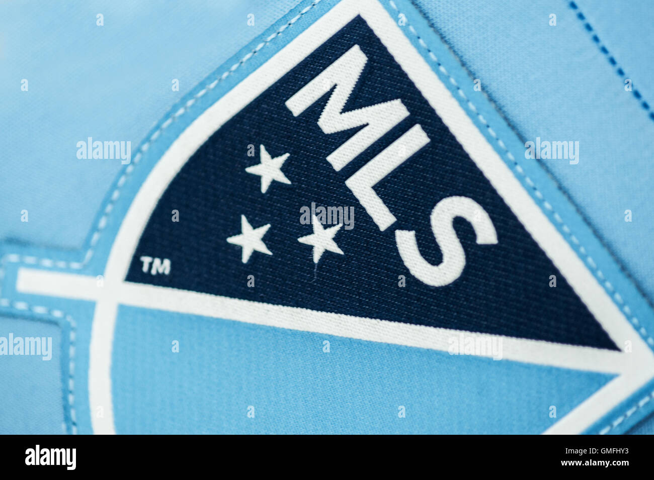 Close up NYCFC Major League Soccer Jersey Foto Stock