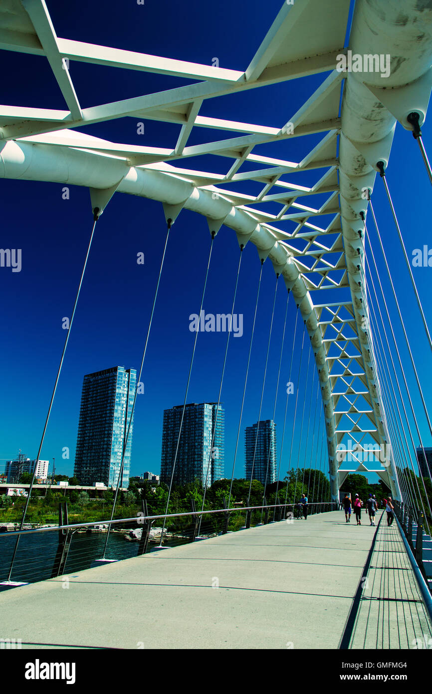 Humber Bay il ponte di Arco Toronto Ontario Canada Foto Stock