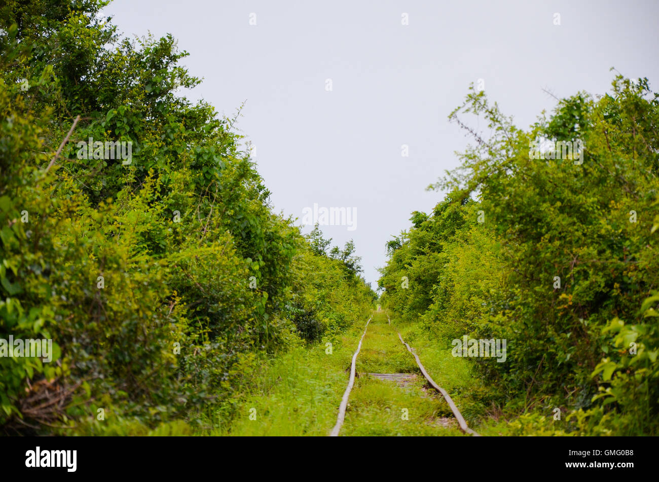 Stazione ferroviaria di bambù, Battambang, Cambogia. Il 5 settembre 2015 Foto Stock