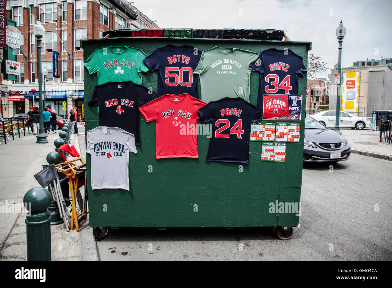 Boston red soxs T-shirt a Fenway Park Foto Stock