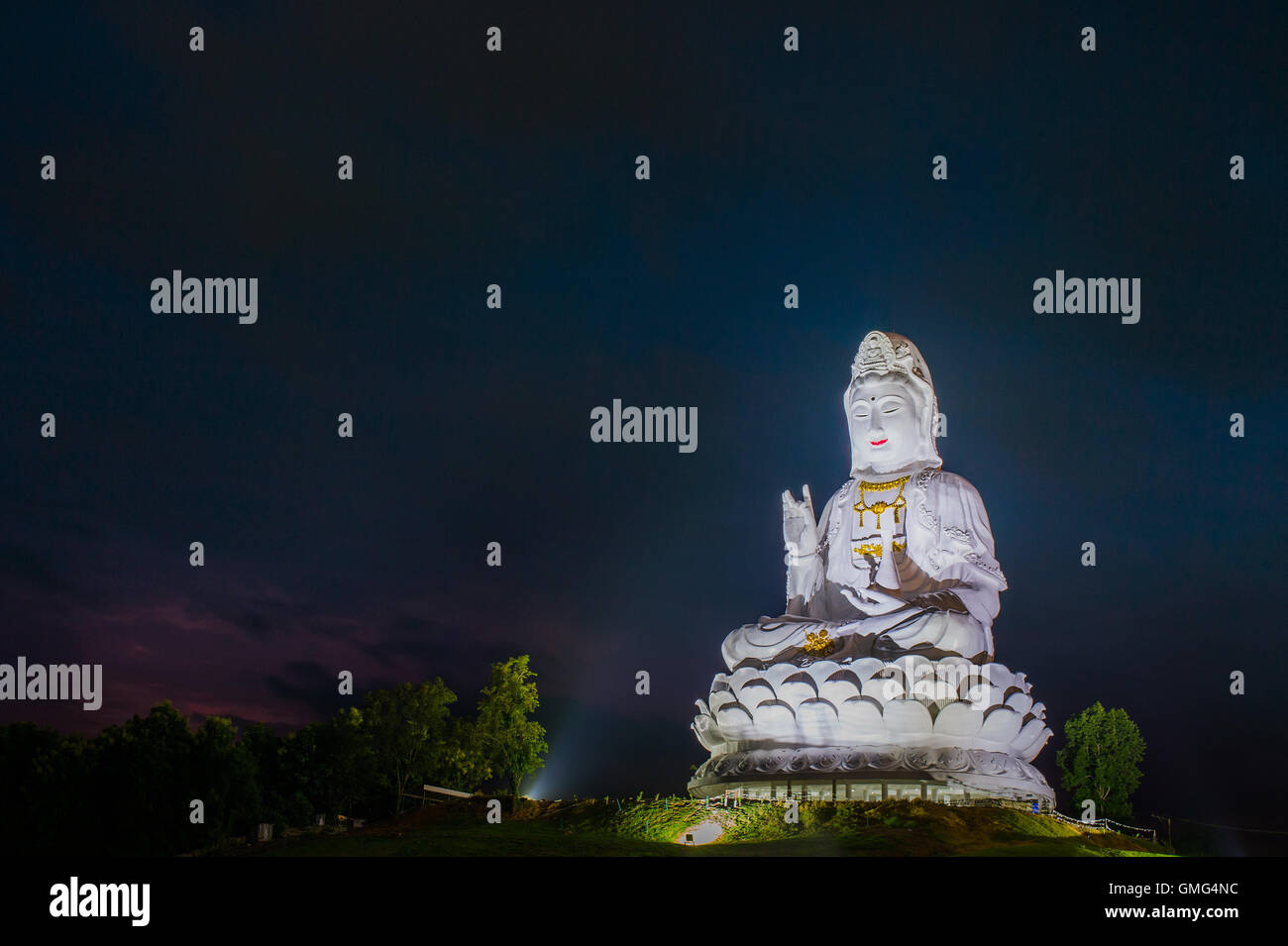 Wat hyua pla kang tempio , Chiang Rai,nord della Thailandia. Foto Stock
