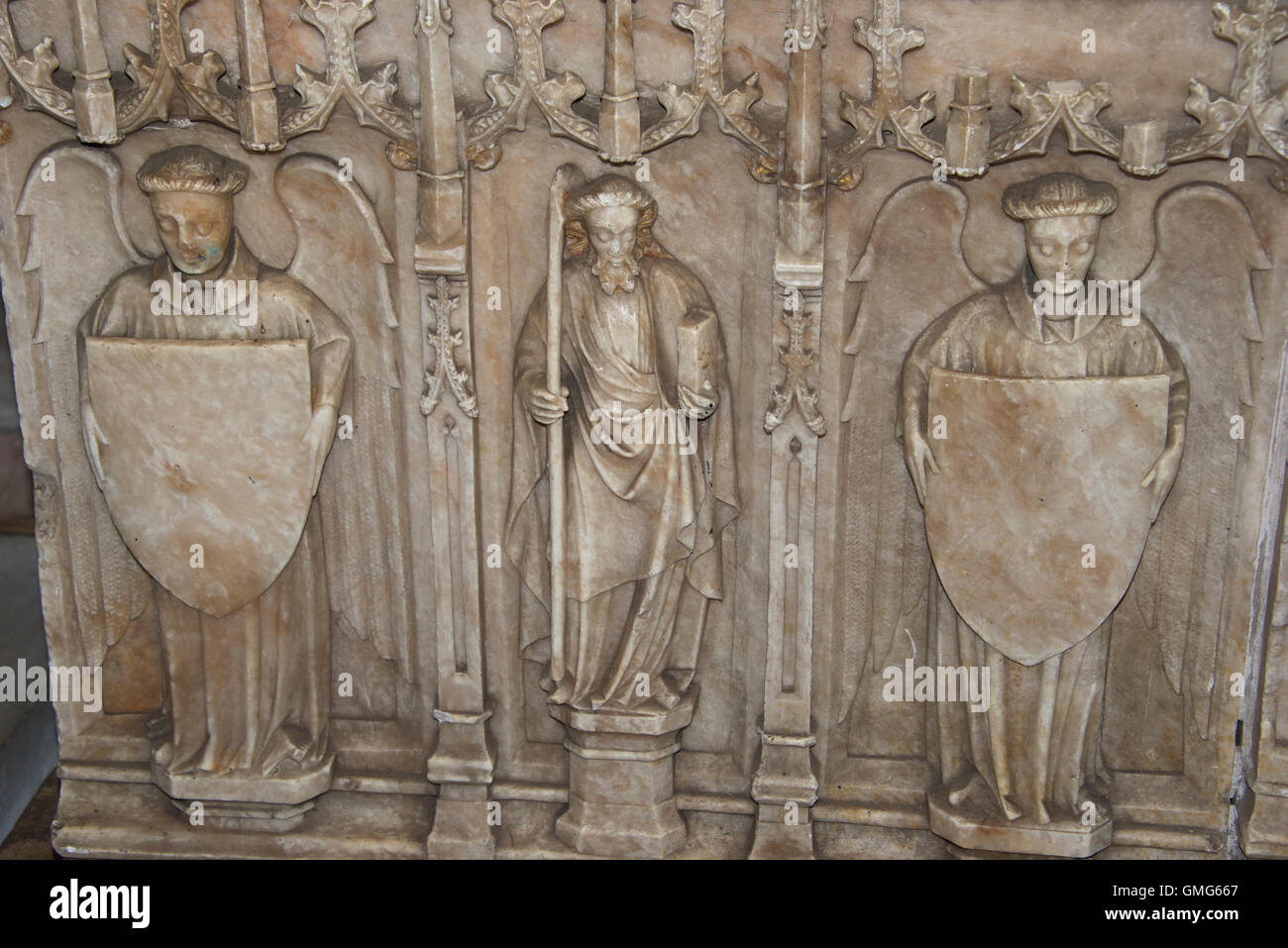 Tomba monumentale, St Bartholemew la chiesa, Tong, Shropshire, Regno Unito Foto Stock