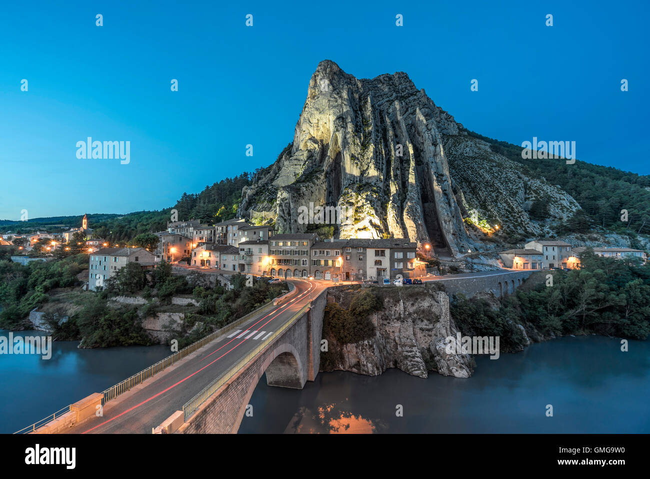 Sisteron, Provence-Alpes-Côte d'Azur, in Francia, in Europa Foto Stock