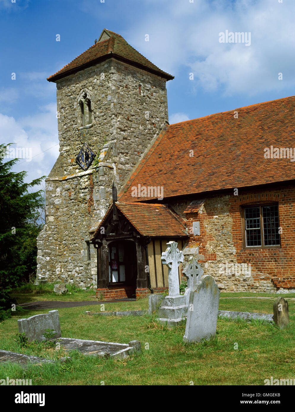 Chiesa Ashingdon, Essex, costruito 1020 vittorioso dal leader danese Cnut (Canute) dopo la battaglia di Assundun per le anime degli uomini uccisi. Foto Stock