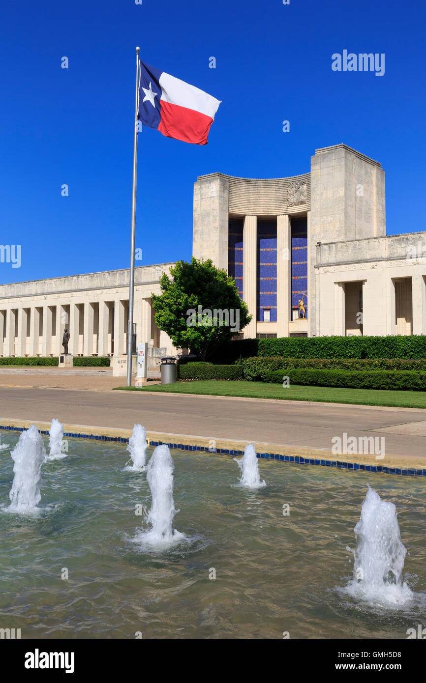 Hall di stato, Fair Park, Dallas, Texas, Stati Uniti d'America Foto Stock