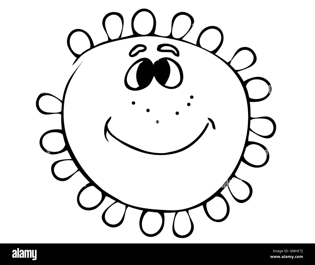 Colorazione con Sun Illustrazione Vettoriale