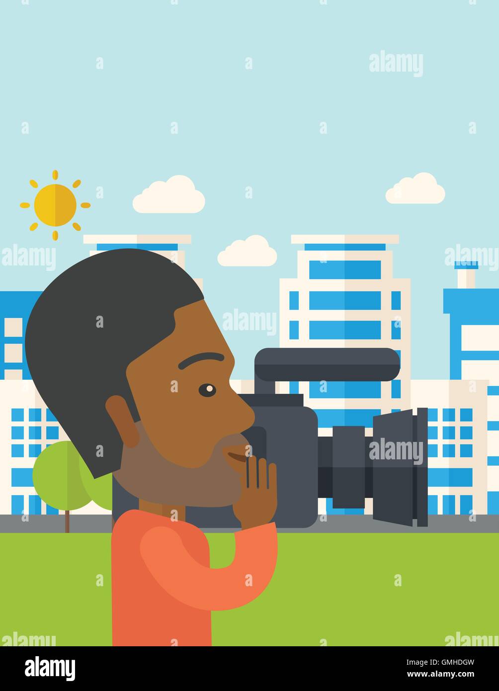 Cineoperatore. Illustrazione Vettoriale