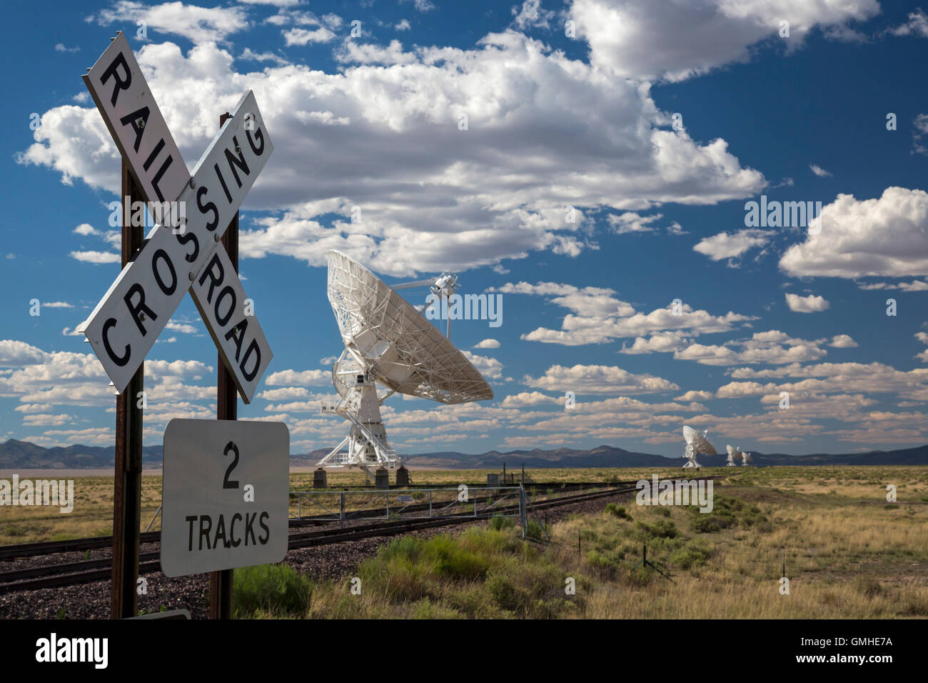 Datil, New Mexico - la grande schiera di radio telescopio è costituito da 27 grandi antenne paraboliche in western New Mexico. Foto Stock