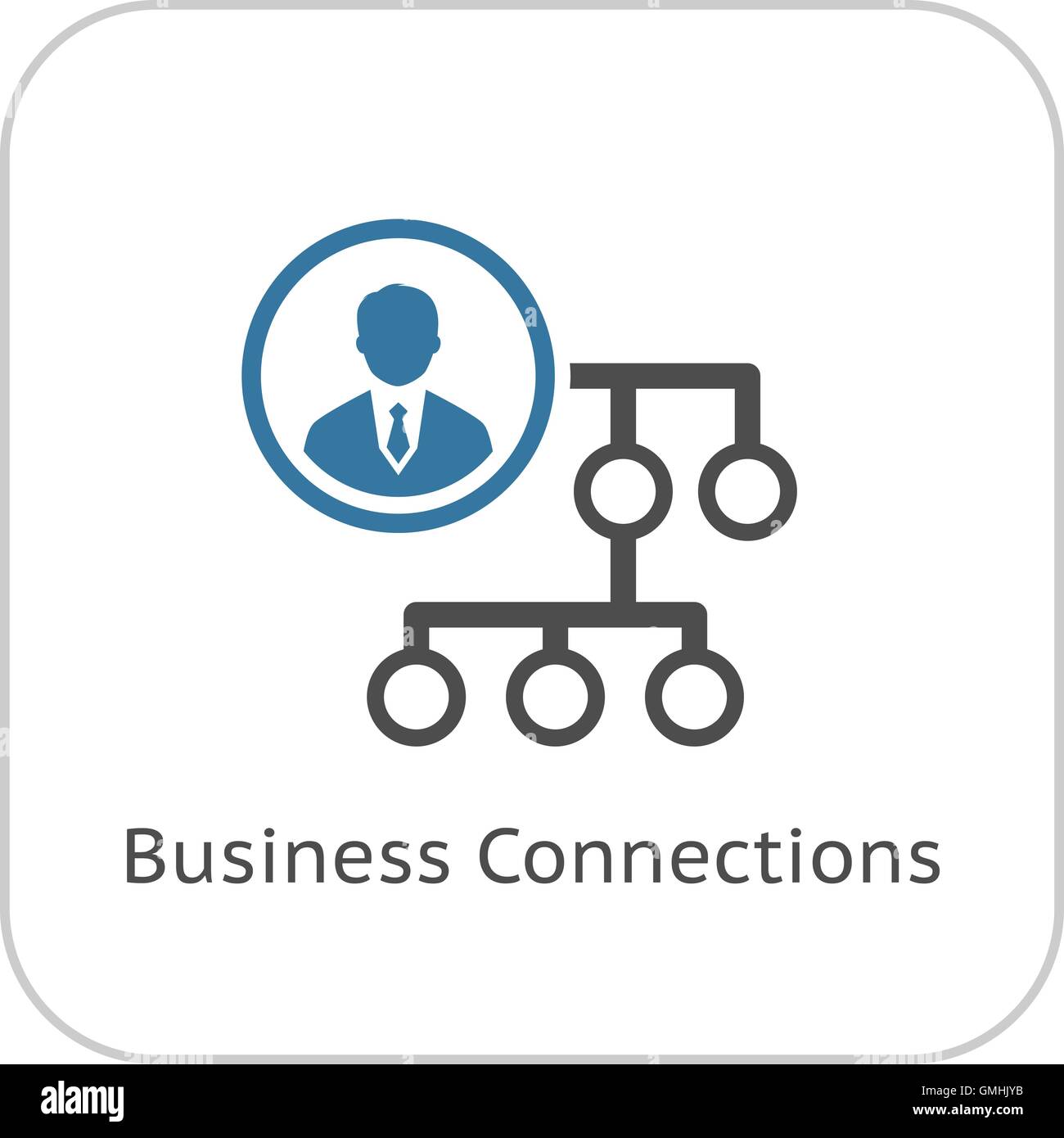 Collegamenti Business Icona. Design piatto. Illustrazione Vettoriale