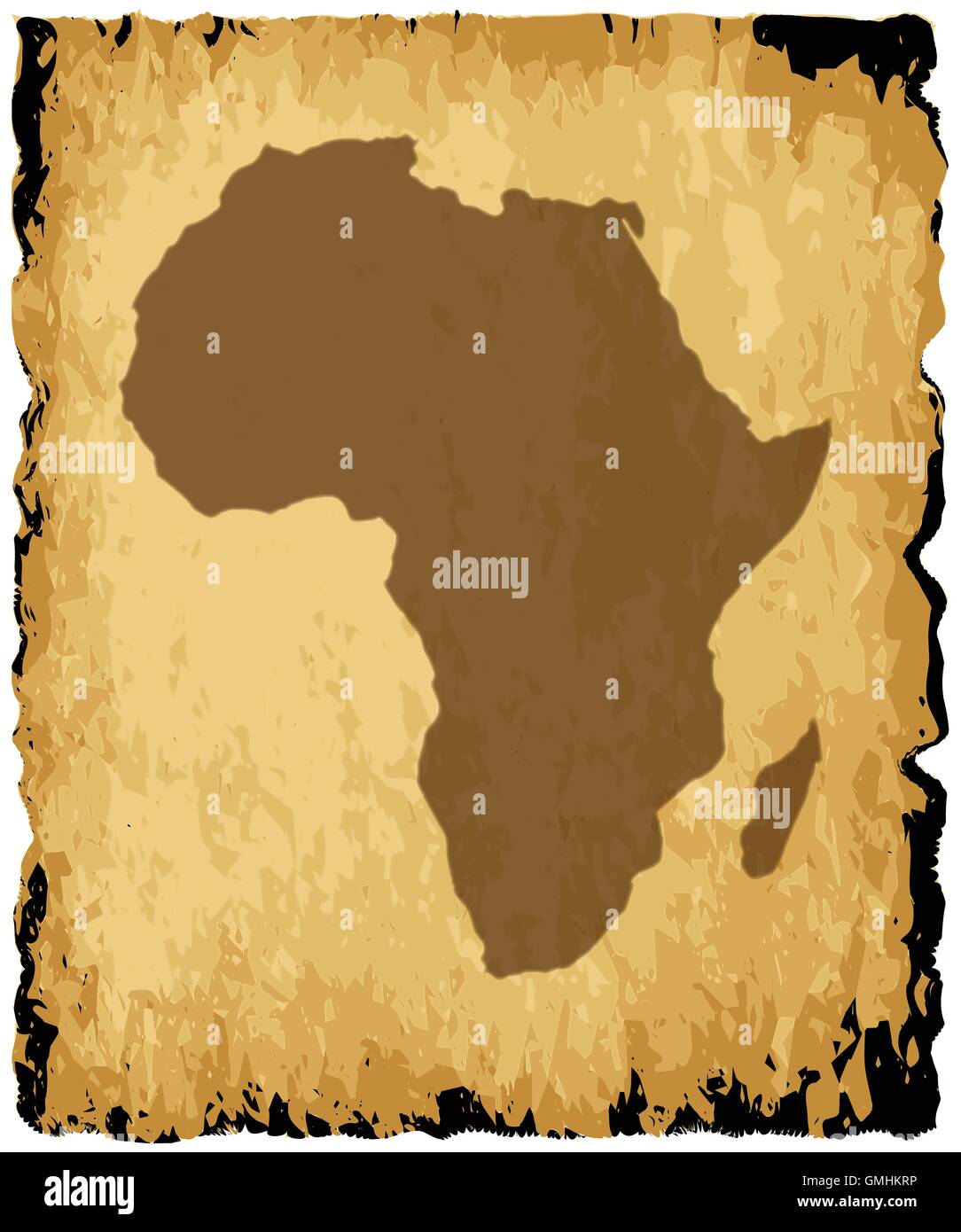Antica mappa africana Illustrazione Vettoriale