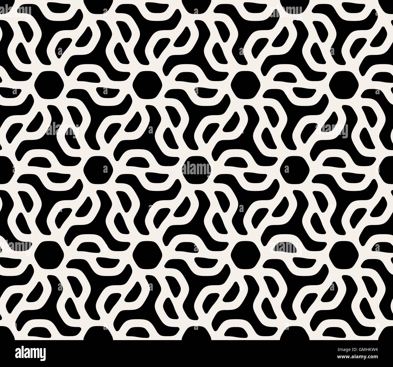 Vector Seamless schema bianco e nero Illustrazione Vettoriale