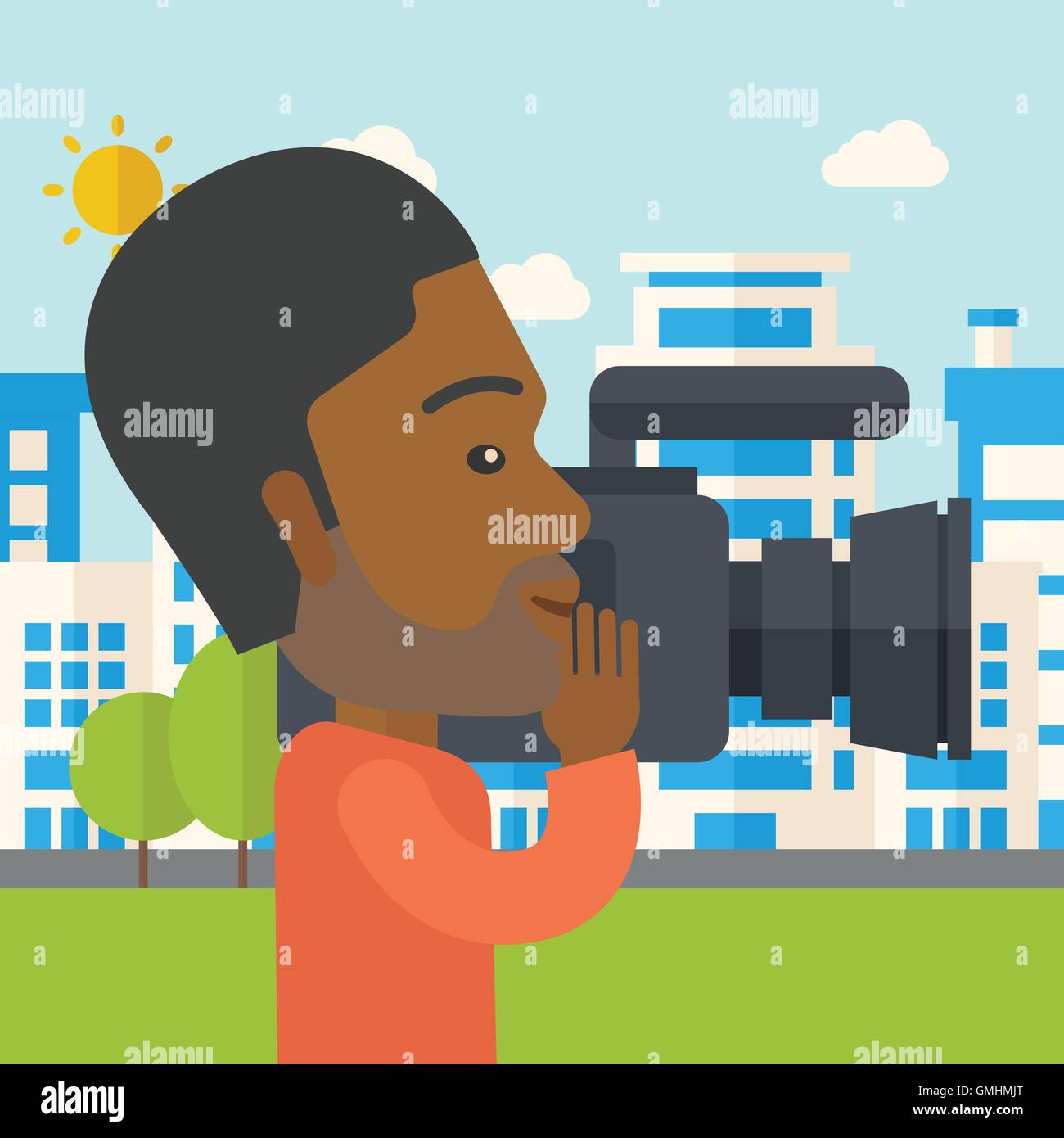 Cineoperatore. Illustrazione Vettoriale