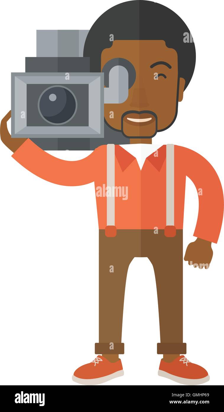 Cineoperatore. Illustrazione Vettoriale