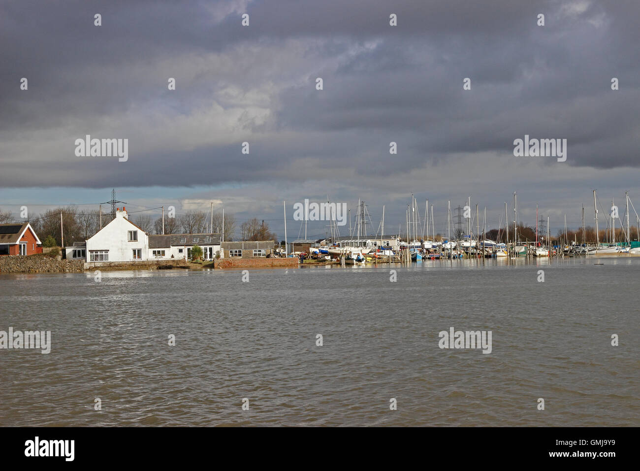 Wardleys Creek Lancashire dal fiume Wyre Foto Stock