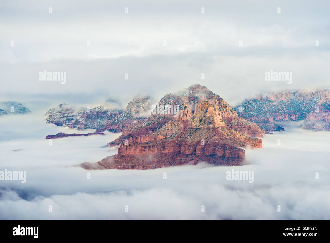 Il parco nazionale del Grand Canyon nella neve Foto Stock