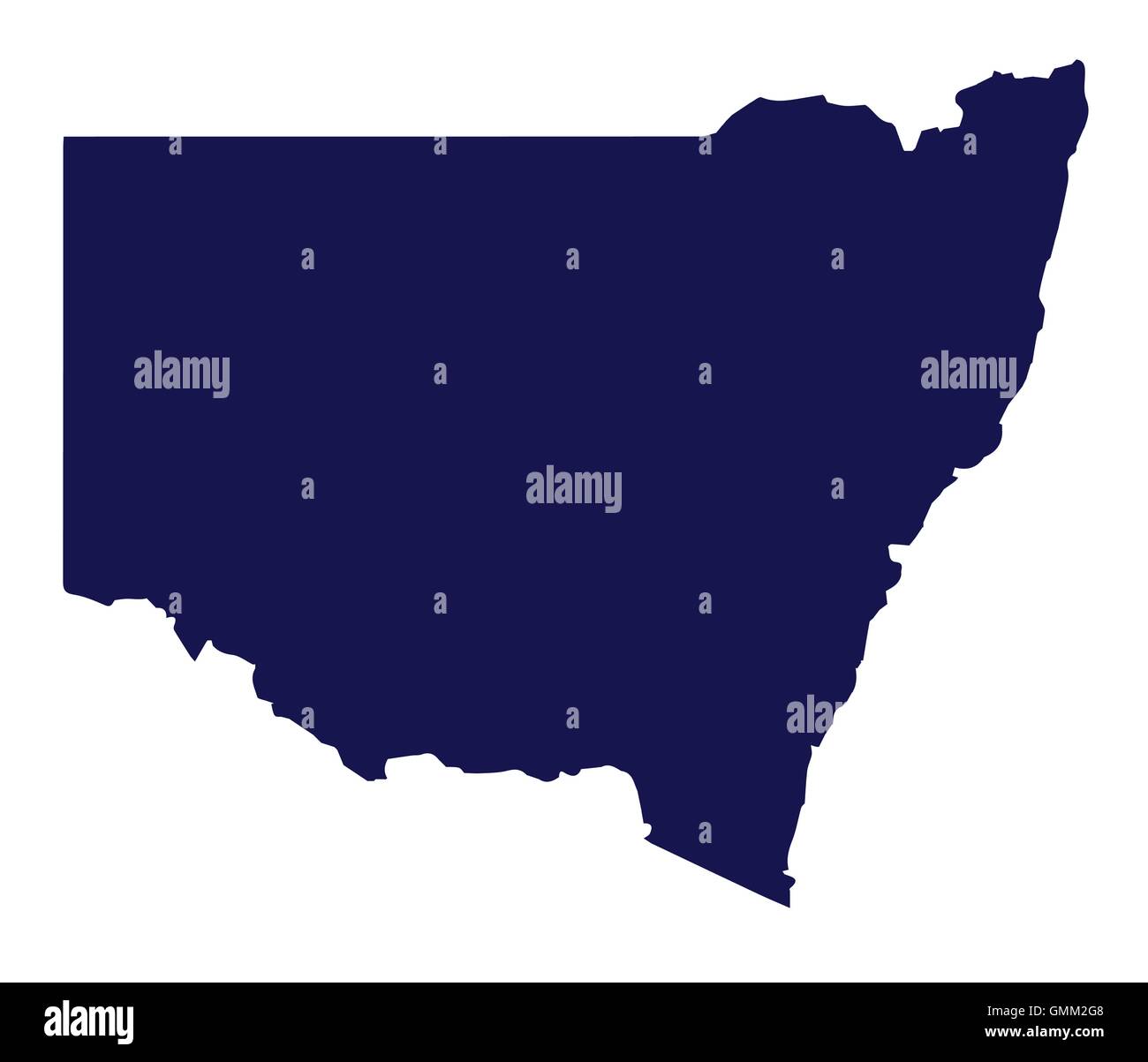Australia Nuovo Galles del Sud Silhouette di stato Illustrazione Vettoriale