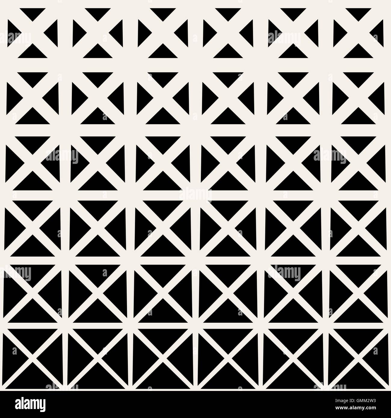 Vector Seamless in bianco e nero griglia triangolo schema mezzitoni Illustrazione Vettoriale