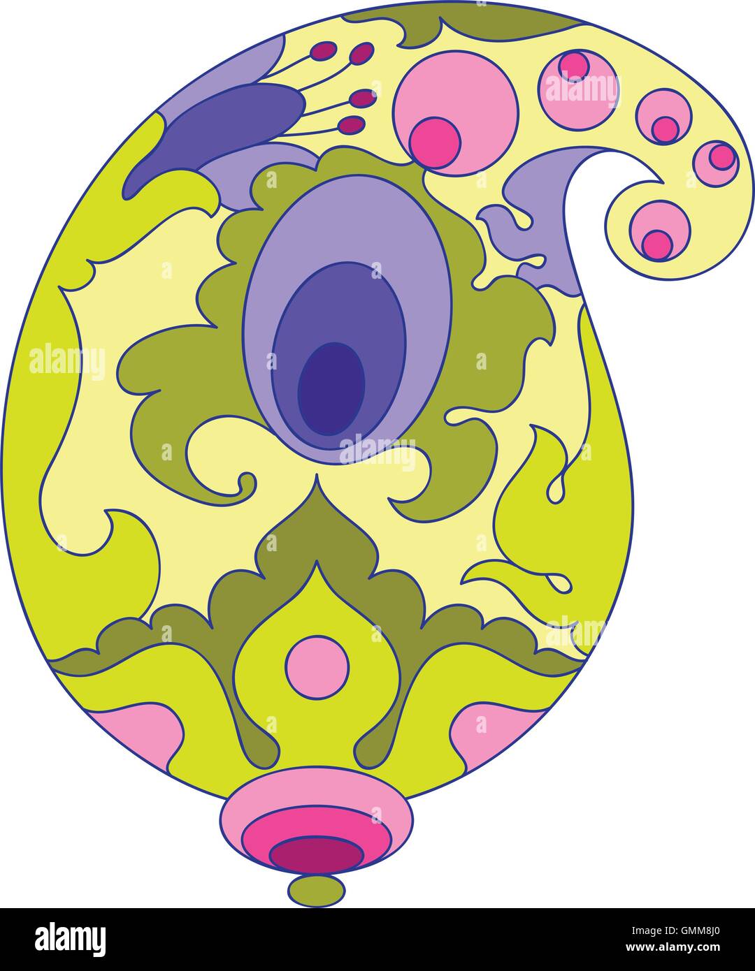 Design Paisley (può essere utilizzato per i tessili, la stampa batik) Illustrazione Vettoriale