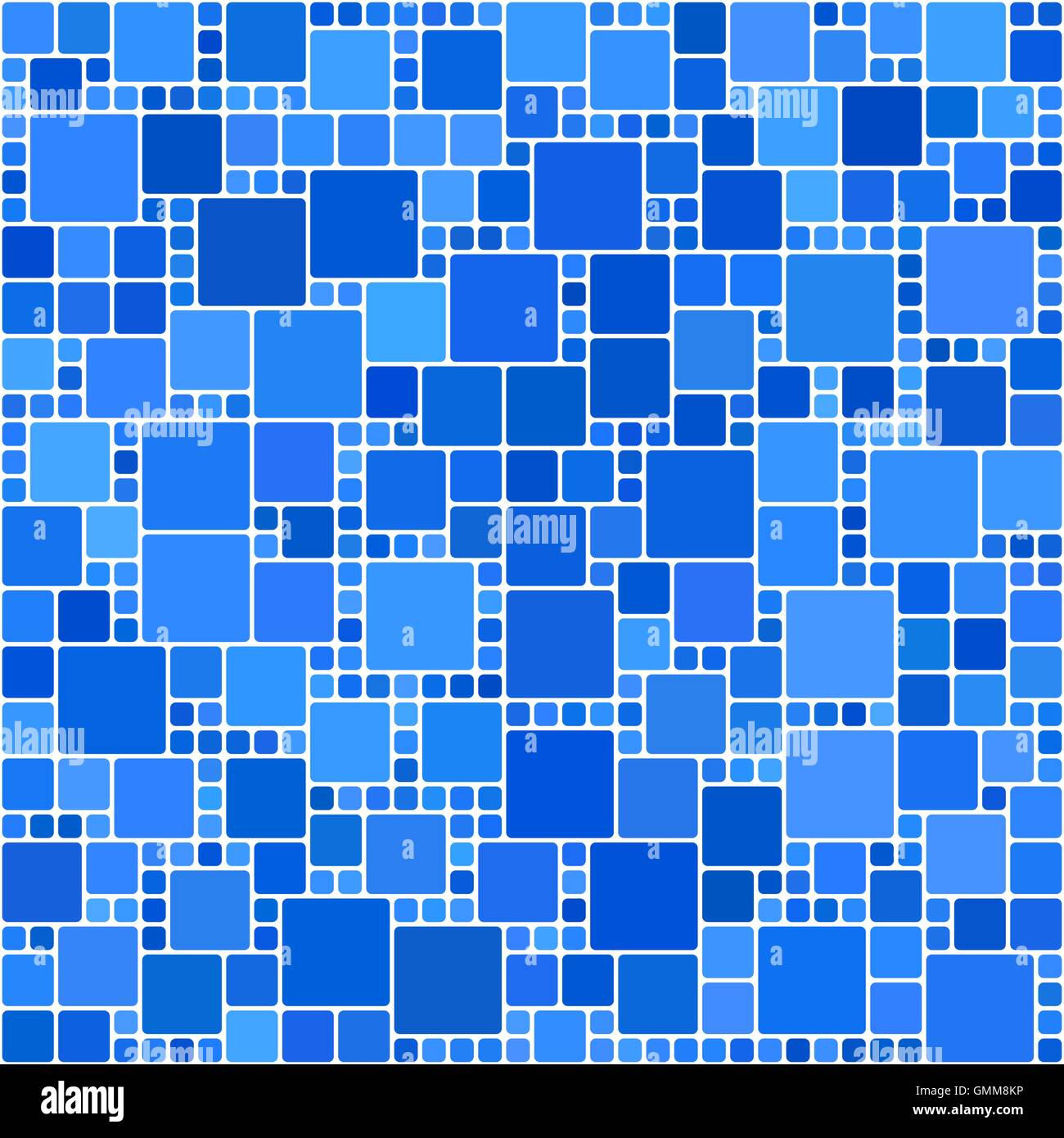 Quadrato blu sullo sfondo di mosaico Illustrazione Vettoriale