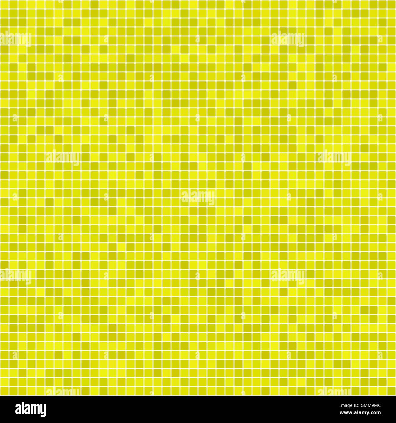 Pixel giallo sullo sfondo del mosaico Illustrazione Vettoriale