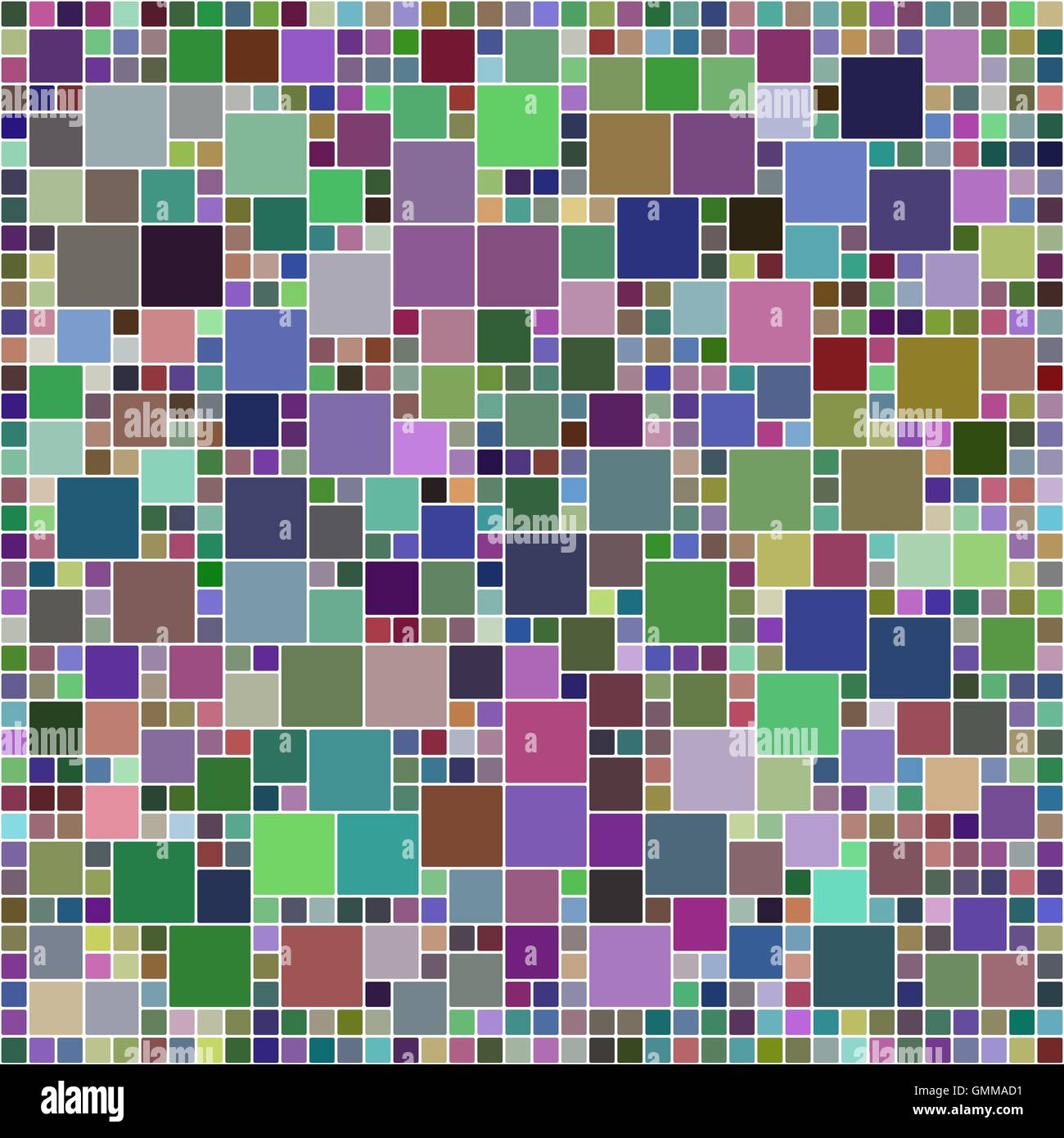 Piazza multicolore design mosaico Illustrazione Vettoriale